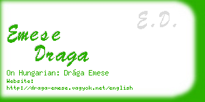 emese draga business card